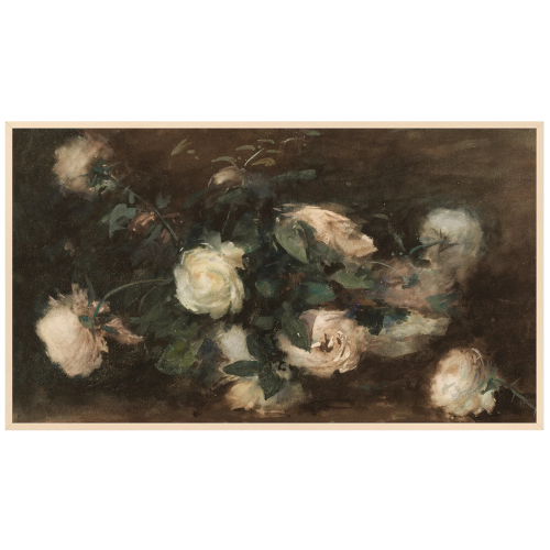 Muted Florals Roses Frame TV Art painting