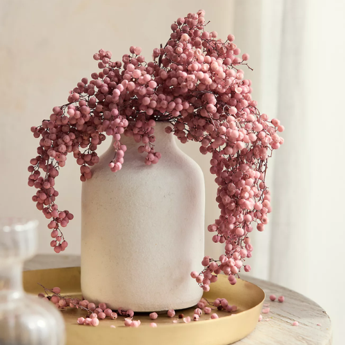 Terrain Preserved Pepperberry Bunch pink faux dried flower