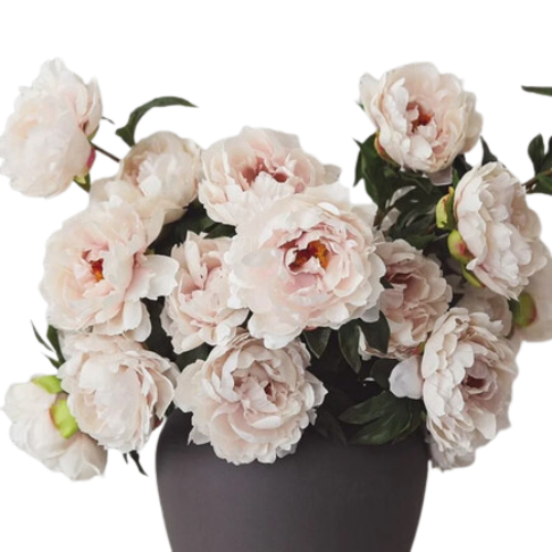 Afloral Real Touch Peony in Tissue Blush faux flower