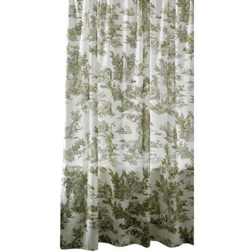 Urban Outfitters (US and RoW) Frog Toile Patterned Shower Curtain green