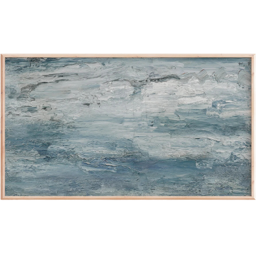 Abstract Blue Painting Frame TV Art