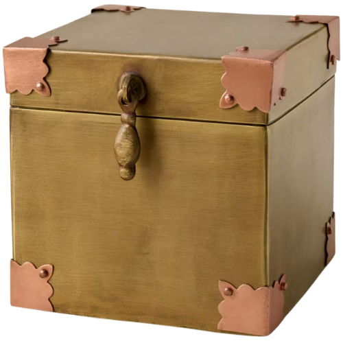 Magnolia Brass and Copper Decorative Box