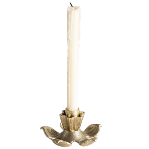 GreenRow Lily Taper Candle Holder Mini brass