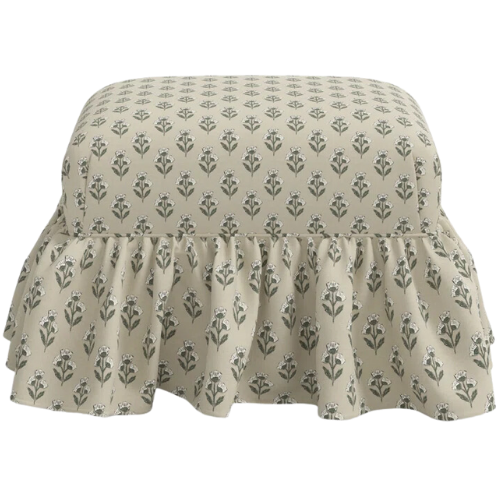 Stoffer Home Birch Lane Skirted Ruffle Ottoman Floral Print