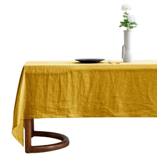 Chartreuse Linen Tablecloth