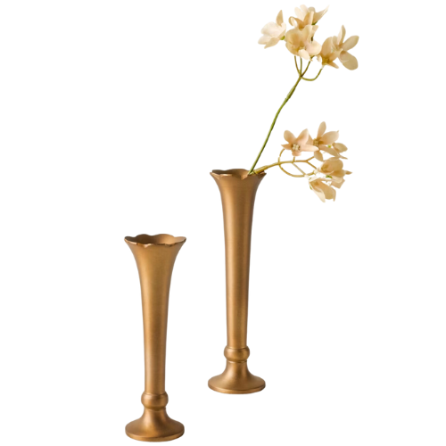 Magnolia Flannery Scalloped Brass Bud Vase