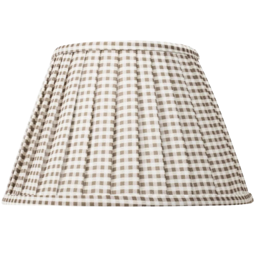 Target Gingham Pleated Lamp Shade Brown - Threshold