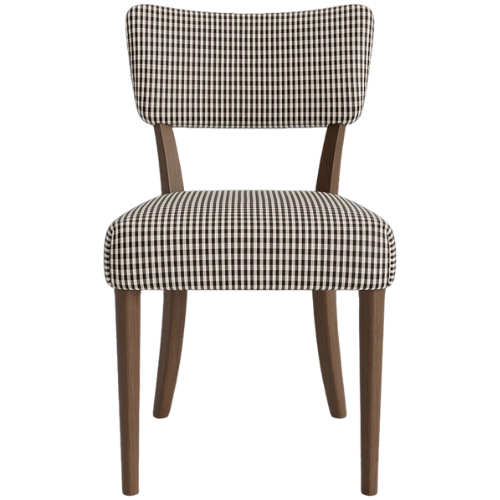 McGee & Co. (US) Etienne Dining Chair gingham brown upholstered