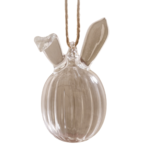 The White Company US Ribbed Glass Egg Bunny Decorations – Set of 4 ornament