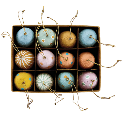 Ballard Designs, Inc. Cotton Mache Hanging Easter Eggs 12 Pack ornament