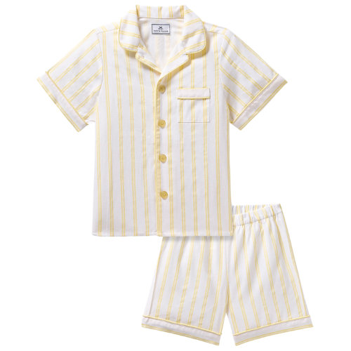 Petite Plume Yellow Stripe Short Sleeve Pajama PJ set