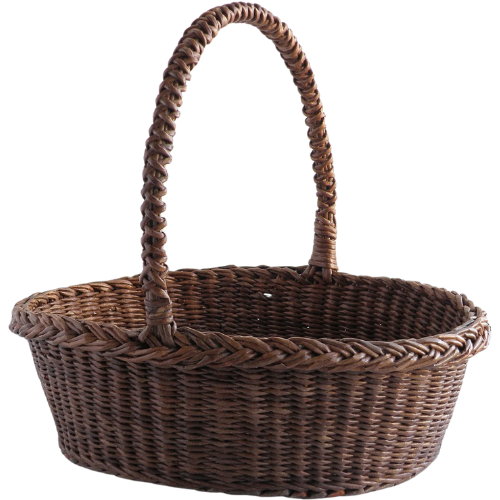 Etsy Handmade Dark Brown Wicker Basket