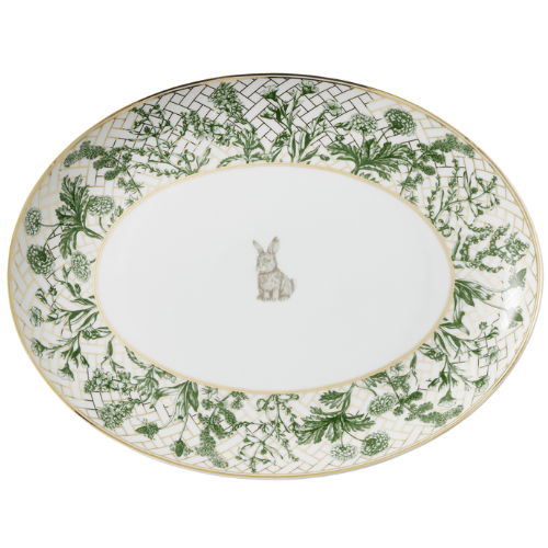 Williams-Sonoma Garden Lattice Bunny Oval Platter