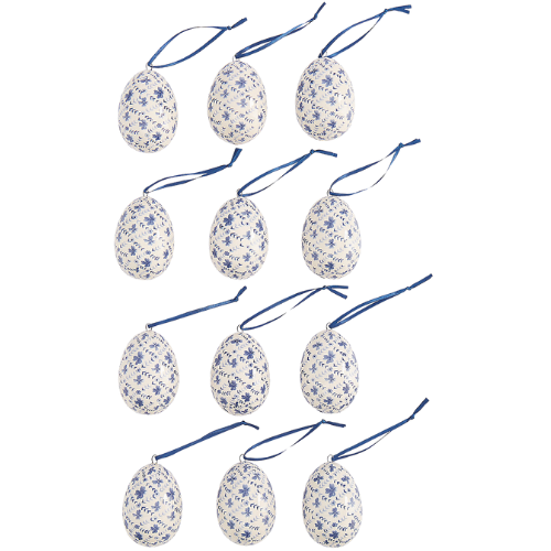 Ballard Designs, Inc. Hanging Easter Eggs Set blue white ornament