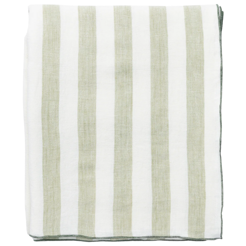 McGee & Co. (US) Melrose Striped Tablecloth green