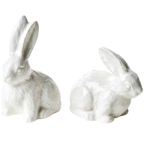 Maisonette Rabbit Shaped Salt and Pepper Shaker Set bunny