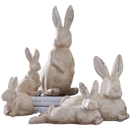 Pottery Barn (US) Handcrafted Terracotta Bunny Sculptures