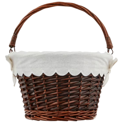 Walmart (US) Easter Brown Large Round Willow Basket with Cream Liner