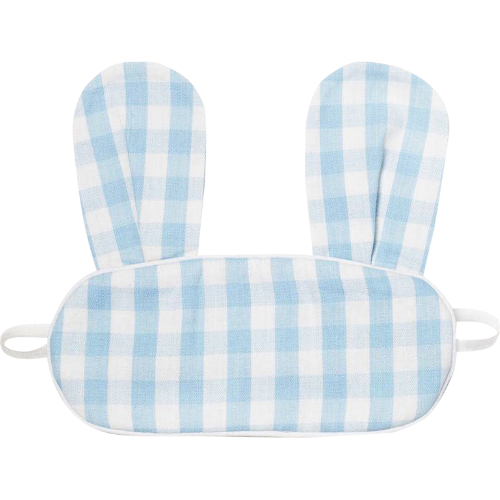 Maisonette Light Blue Gingham Bunny Eyemask