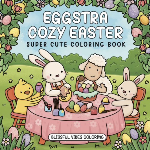 Eggstra Cozy Easter Super Cute Coloring Book