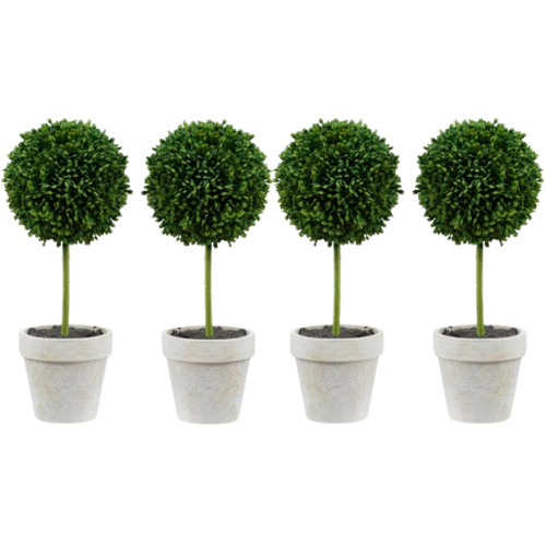 Wayfair North America 9.1'' Faux Boxwood Plant in Pot (Set of 4) topiary