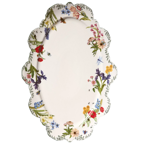 Anthropologie (US) Eden Platter floral scallop