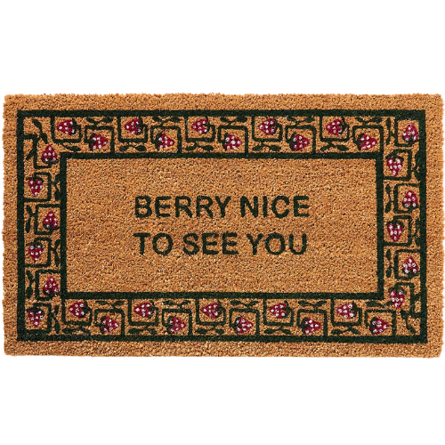 Anthropologie (US) Strawberry Border Coir Printed Doormat